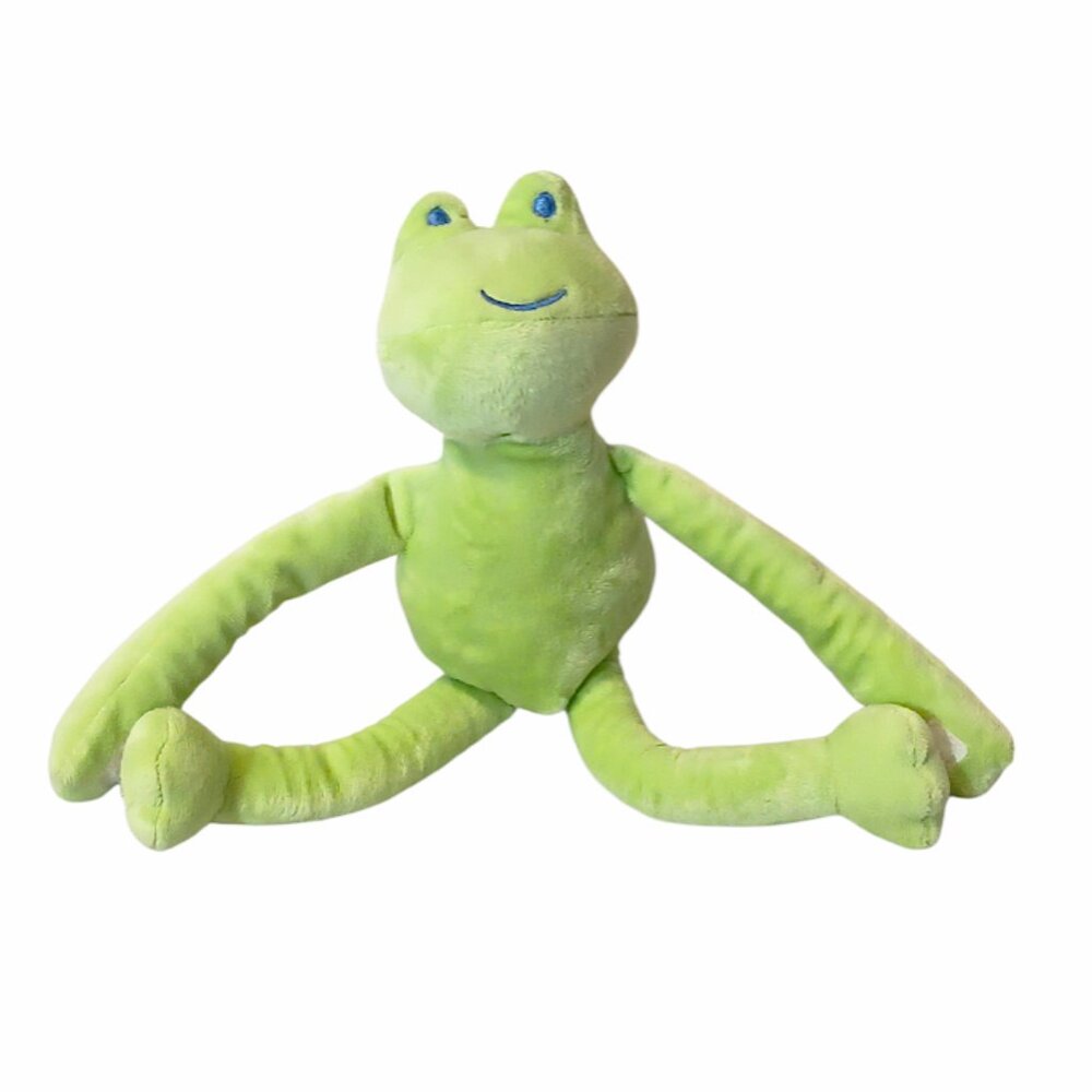 2010 Pickles Green Frog Hook Loop Stuffed Plush Toy 15”
